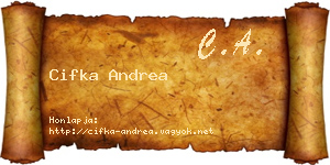 Cifka Andrea névjegykártya