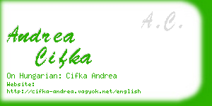 andrea cifka business card